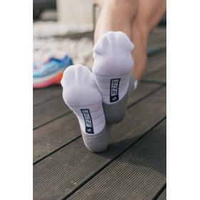 RUSH Med SOCKS METAL - WHITE - Socquettes Cyclisme, Triathlon