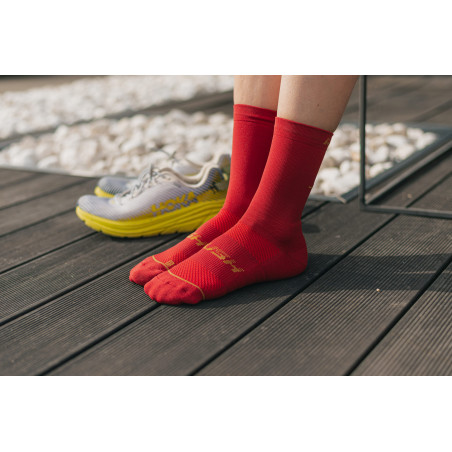 RUSH Med SOCKS RED WINE - Socquettes Cyclisme, Triathlon | Planetecycle