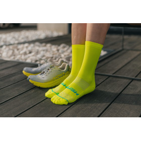 RUSH Med SOCKS YELLOW FLUO - Socquettes Cyclisme, Triathlon