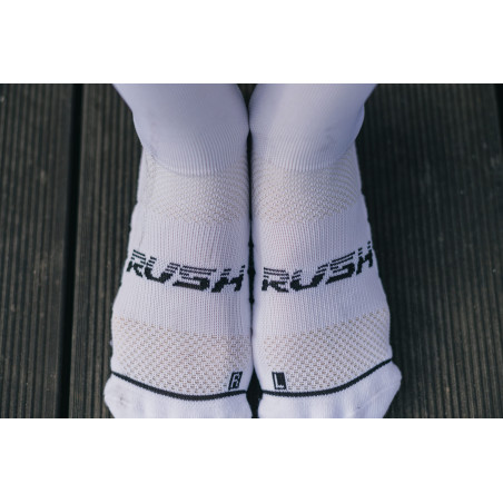 RUSH Med SOCKS WHITE - Socquettes Cyclisme, Triathlon | Planetecycle