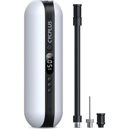 Pompe électrique - Mini compresseur CYCPLUS A2 PRO blanc : gonflage rapide pour toutes les valves | Planetecycle