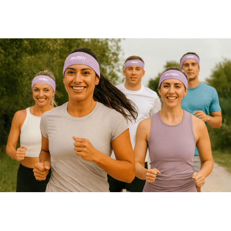 Headband Running RUSH - LIGHT PINK - Bandeau running léger, respirant, extensible et sans coutures | Planetecycle