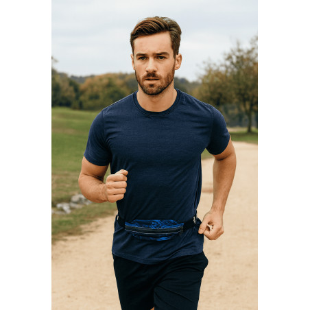Ceinture RUSH Large Running Pocket - HAWAI BLUE - Ceinture extensible porte gels, nutrition, telephone ... | Planetecycle