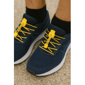 RUSH Lacets running FastLace striped Sand Yellow - Black