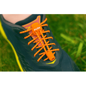 RUSH Lacets running FastLace striped Neon Orange - White