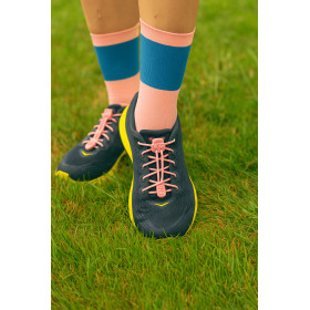 RUSH Lacets running FastLace striped Candy Pink - White