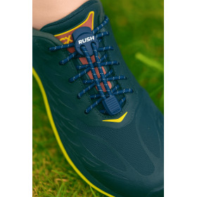 RUSH Lacets running FastLace striped Royal Blue - Neon Yellow