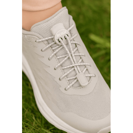 RUSH Lacets running FastLace striped Cool Gray - White | Planetecycle