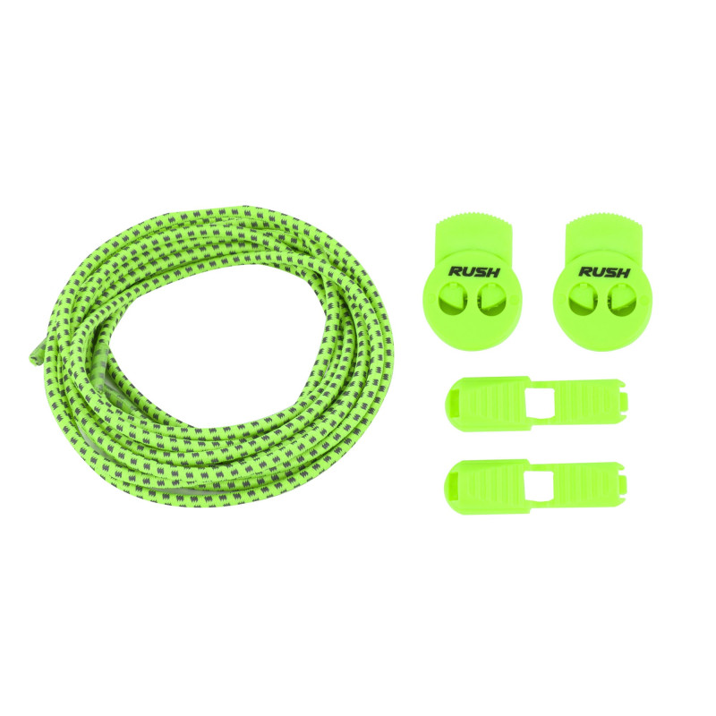 RUSH Lacets running FastLace reflective Neon Green | Planetecycle