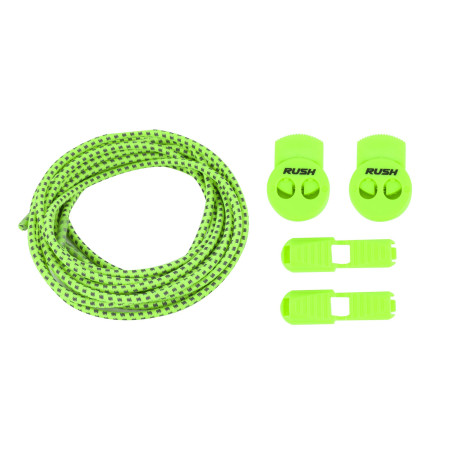 RUSH Lacets running FastLace reflective Neon Green | Planetecycle