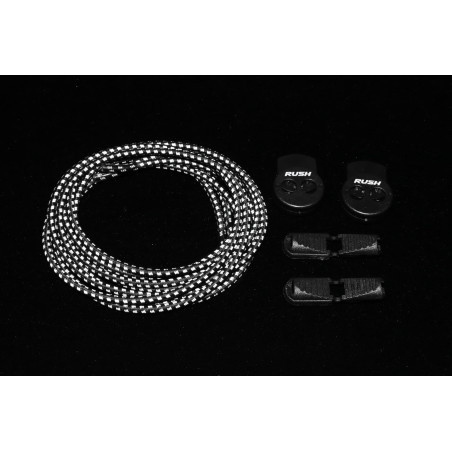 RUSH Lacets running FastLace reflective Black | Planetecycle