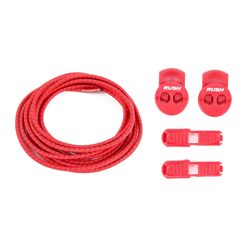 ULTEAM RACE Lacets running FastLace striped Red - Black | Planetecycle