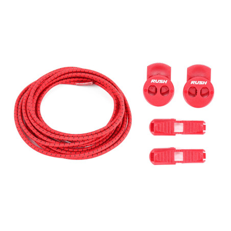 ULTEAM RACE Lacets running FastLace striped Red - Black | Planetecycle