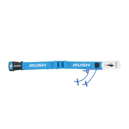 Ceinture porte dossard RUSH Basic Race belt Blue avec 3 points | Planetecycle
