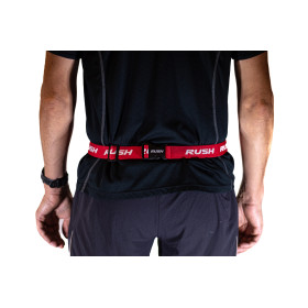 Ceinture porte dossard RUSH Basic Race belt Red avec 3 points