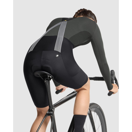 ASSOS TACTICA W 2/3 BibShortsT5 - Black Series - Cuissard cycliste Femme Demie Saison | Planetecycle