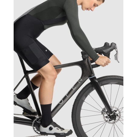 ASSOS TACTICA W 2/3 BibShortsT5 - Black Series - Cuissard cycliste Femme Demie Saison | Planetecycle