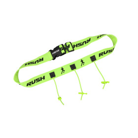 Ceinture porte dossard RUSH Basic Race belt Jaune avec 3 points
