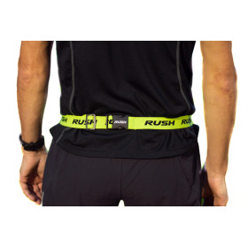 Ceinture porte dossard RUSH Basic Race belt Jaune avec 3 points