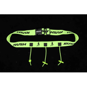 Ceinture porte dossard RUSH Basic Race belt Jaune avec 3 points