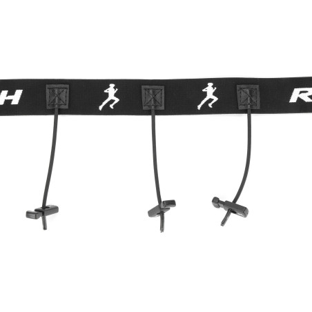 Ceinture porte dossard RUSH Basic Race belt Black avec 3 points | Planetecycle