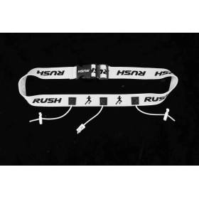 Ceinture porte dossard RUSH Basic Race belt Blanc avec 3 points