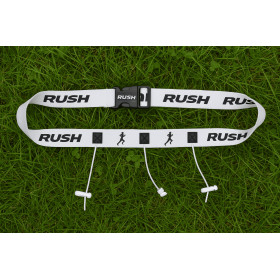Ceinture porte dossard RUSH Basic Race belt Blanc avec 3 points