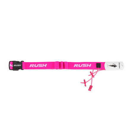 Ceinture porte dossard RUSH Energy Race belt Pink avec 3 points de fixation et 6 porte gels | Planetecycle