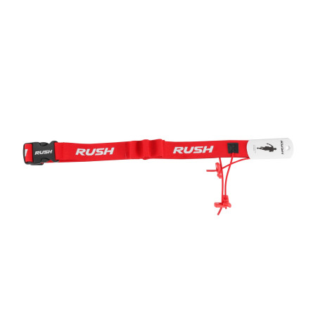 Ceinture porte dossard RUSH Energy Race belt Red avec 3 points de fixation et 6 porte gels | Planetecycle