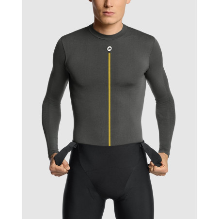 ASSOS SPRING FALL LS SKIN LAYER P1 Anthracite Grey - Sous vetement Cycliste manches longues | Planetecycle