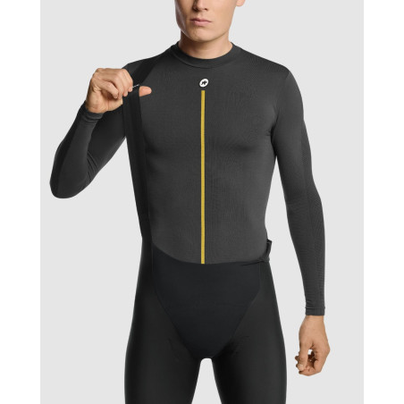 ASSOS SPRING FALL LS SKIN LAYER P1 Anthracite Grey - Sous vetement Cycliste manches longues | Planetecycle