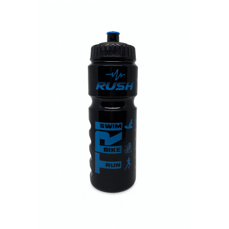Bidon TRIATHLON RUSH - Black Shiny BLUE - 750ml | Planetecycle