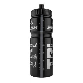Bidon TRIATHLON RUSH - Black Shiny SILVER - 750ml