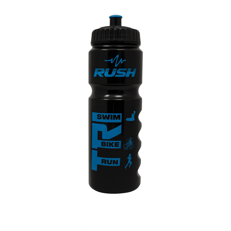 Bidon TRIATHLON RUSH - Black Shiny BLUE - 750ml | Planetecycle
