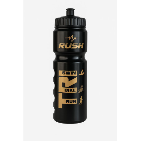 Bidon TRIATHLON RUSH - Black Shiny GOLD - 750ml | Planetecycle