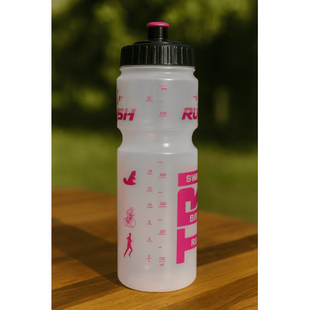 Bidon TRIATHLON RUSH - CLEAR PINK SHINY - 750ml | Planetecycle
