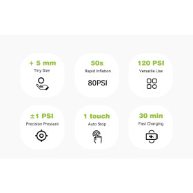 Mini Pompe électrique CYCPLUS AS2 PRO - Mini compresseur pour gonflage rapide toutes valves