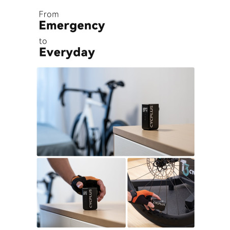 Mini Pompe électrique CYCPLUS AS2 PRO - Mini compresseur pour gonflage rapide toutes valves | Planetecycle