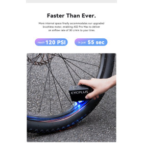 Mini Pompe électrique CYCPLUS AS2 PRO MAX  - Mini compresseur pour gonflage rapide toutes valves