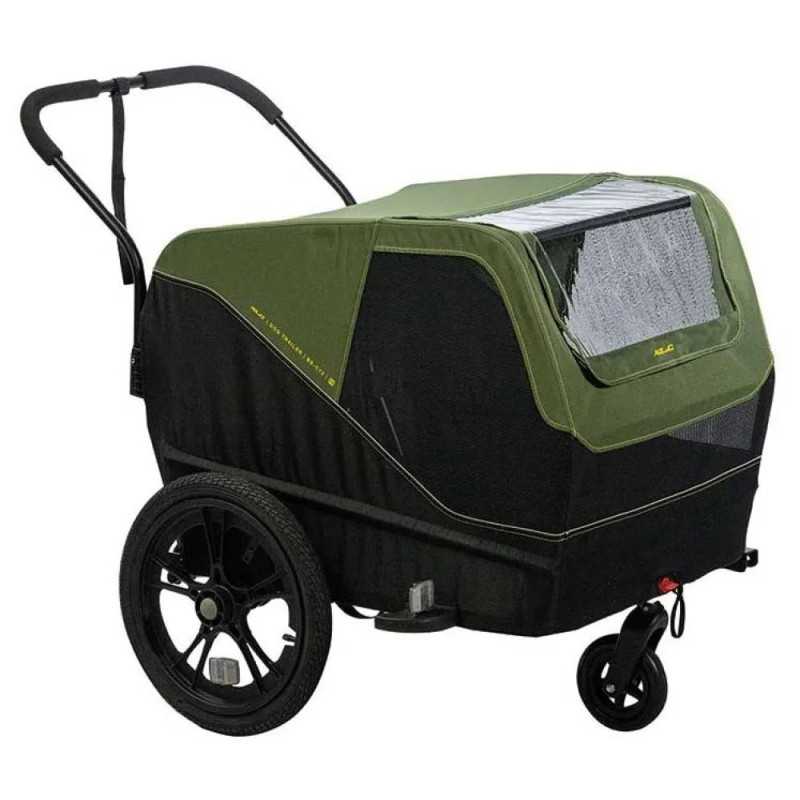Remorque XLC BS-C12 REMORQUE pour ANIMAUX MOYEN - VERT-NOIR | Planetecycle