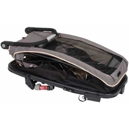 REMORQUE ENFANT XLC MONO S 20" GRIS - BEIGE - ANTHRACITE | Planetecycle