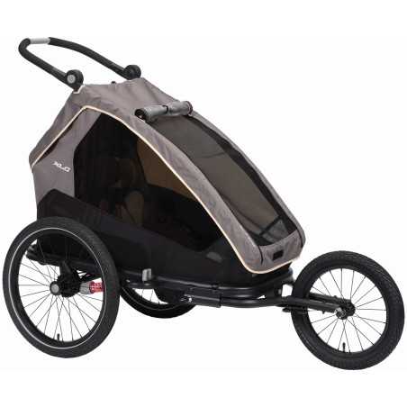 REMORQUE ENFANT XLC MONO S 20" GRIS - BEIGE - ANTHRACITE | Planetecycle