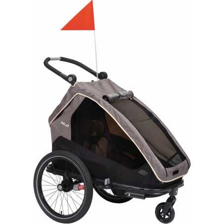 REMORQUE ENFANT XLC MONO S 20" GRIS - BEIGE - ANTHRACITE | Planetecycle