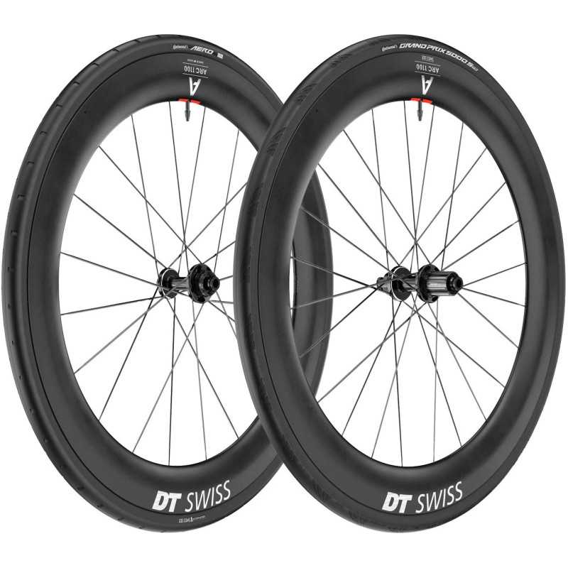 DT Swiss ARC 1100 DICUT DISC 65mm - Paire de Roues carbone freinage Disc Center lock CL - Nouveauté 2026 (nouvelle génération) | Planetecycle