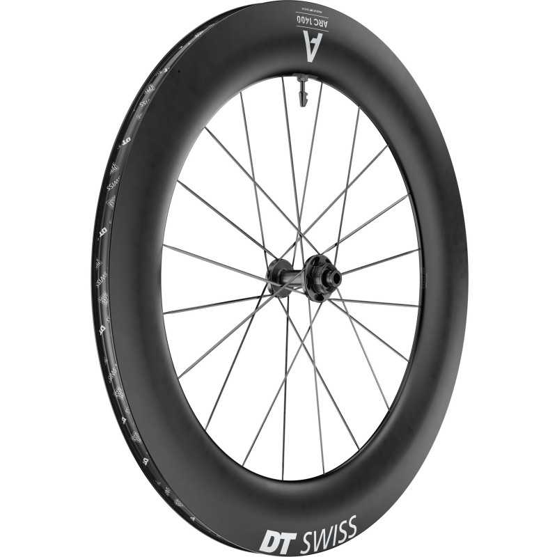 DT Swiss ARC 1400 DICUT DISC 85mm - Roue avant Tubeless carbone freinage Disc Center lock CL | Planetecycle