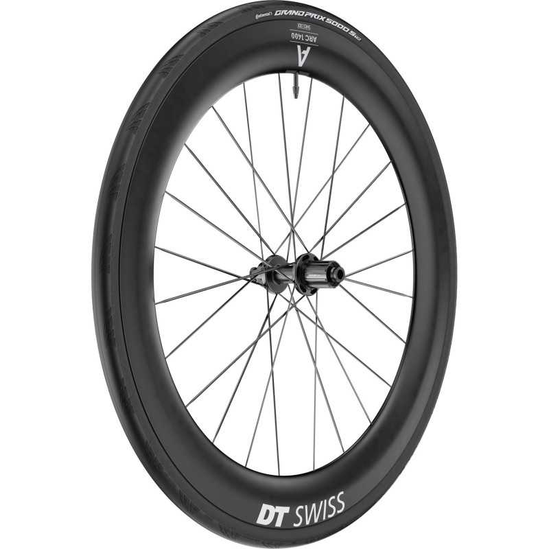 DT Swiss ARC 1400 DICUT DISC 65mm - Roue arrière Tubeless carbone freinage Disc Center lock CL | Planetecycle