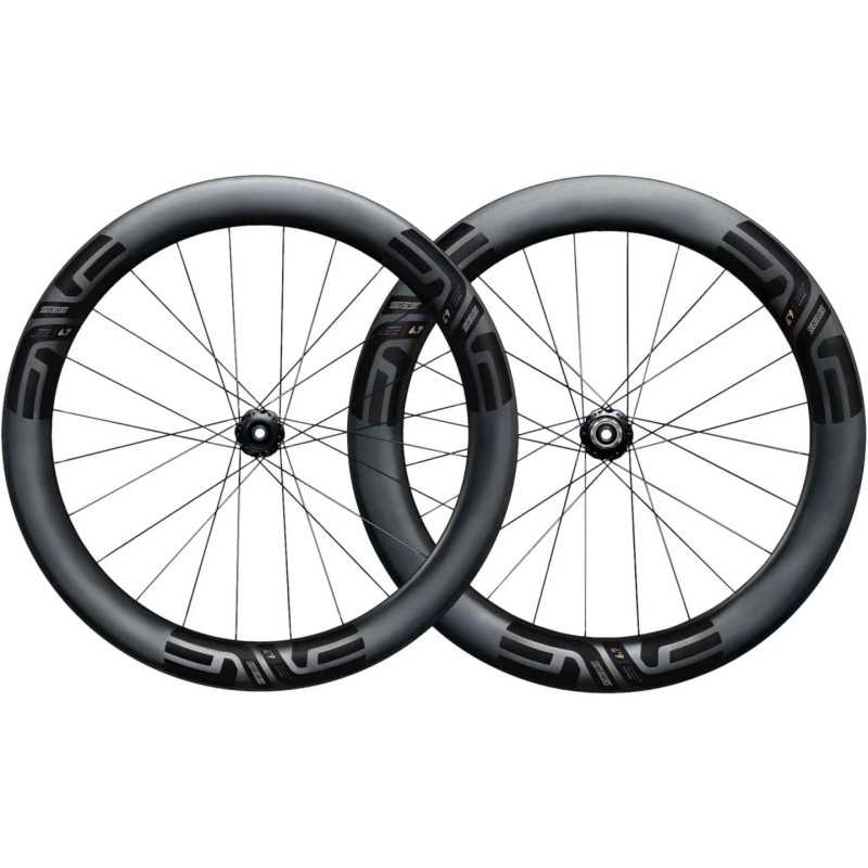 ENVE SES 6.7 stickers noirs - Paire de Roues carbone freinage Disc Center lock CL | Planetecycle