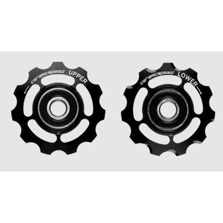CERAMICSPEED Pulley Wheels Shimano 11s - Galets de derailleur CERAMICSPEED pour derailleur arriere Shimano 11v - BLACK | Planetecycle