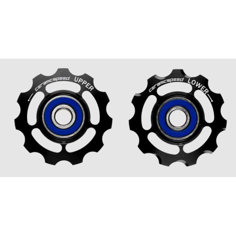 CERAMICSPEED Pulley Wheels SRAM 11s - Galets de derailleur pour derailleur arriere SRAM 11v - BLACK | Planetecycle