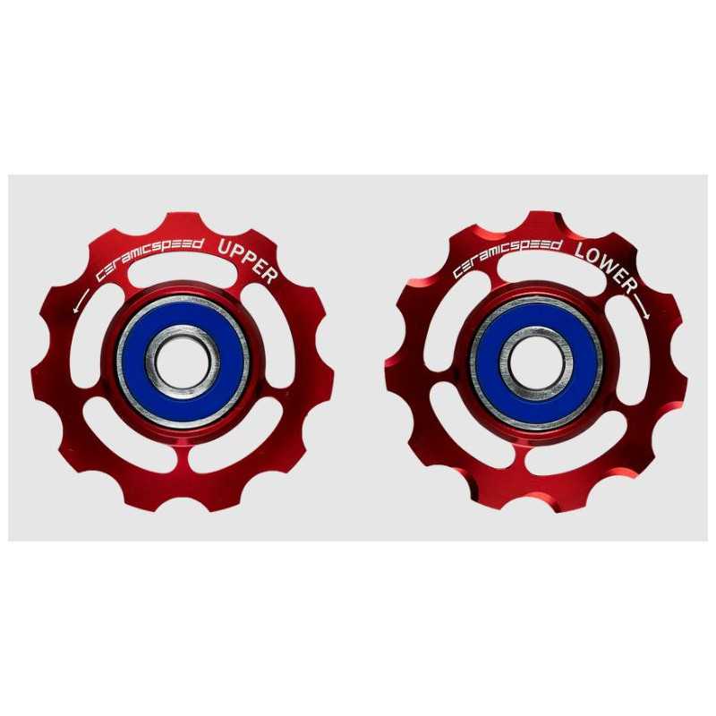 CERAMICSPEED Pulley Wheels SRAM 11s - Galets de derailleur pour derailleur arriere SRAM 11v - RED | Planetecycle